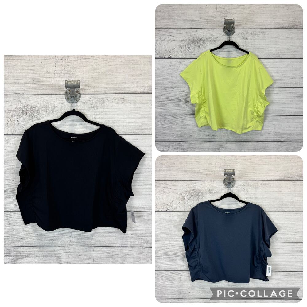 Old Navy Plus Size Active Powerchill Crop Short Sleeve 3pk Tops Size 4X
